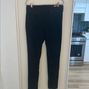 Rag & Bone Black High Rise Ankle Skinny Jeans | 32